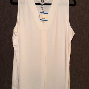 Anne Klein Cream Sleeveless Tank Top